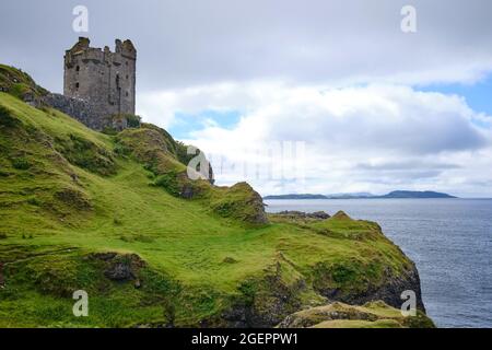 Schloss Gylen an der Südspitze der Isle of Kerrera vor Oban im Loch Linnhe in Schottland Stockfoto