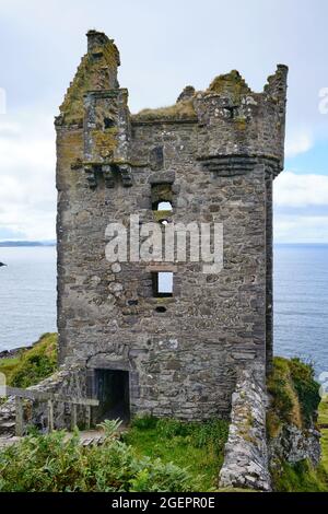 Schloss Gylen an der Südspitze der Isle of Kerrera vor Oban im Loch Linnhe in Schottland Stockfoto