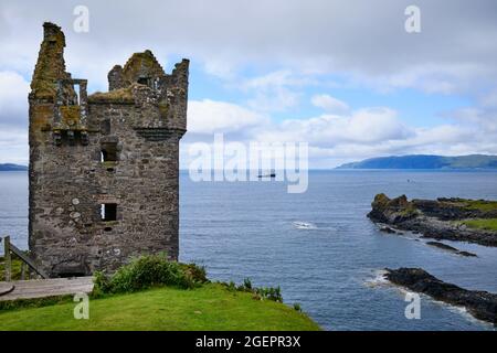 Schloss Gylen an der Südspitze der Isle of Kerrera vor Oban im Loch Linnhe in Schottland Stockfoto