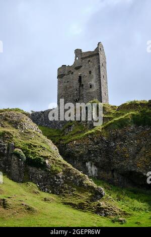 Schloss Gylen an der Südspitze der Isle of Kerrera vor Oban im Loch Linnhe in Schottland Stockfoto