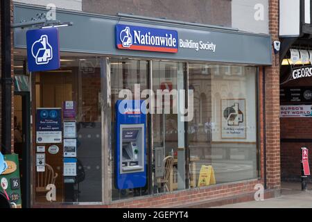 Die Nationwide Building Society in Andover, Großbritannien Stockfoto