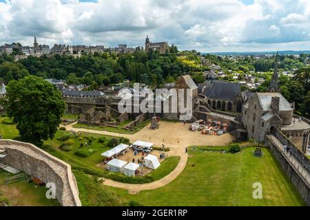 Mittelalterliche Burg von Fougeres in der Bretagne, Département Ille-et-Vilaine, Frankreich Stockfoto