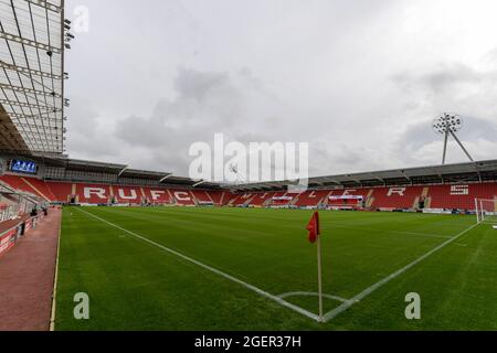 Ein Überblick über das AESSEAL New York Stadium, das Heimstadion von Rotherham United Stockfoto
