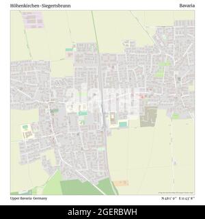 Höhenkirchen-Siegertsbrunn, Oberbayern, Deutschland, Bayern, N 48 1' 9'', E 11 43' 8'', Karte, Zeitlose Karte veröffentlicht im Jahr 2021. Reisende, Entdecker und Abenteurer wie Florence Nightingale, David Livingstone, Ernest Shackleton, Lewis and Clark und Sherlock Holmes haben sich bei der Planung von Reisen zu den entlegensten Ecken der Welt auf Karten verlassen.Timeless Maps kartiert die meisten Orte auf der Welt und zeigt die Verwirklichung großer Träume Stockfoto
