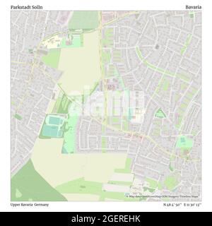 Parkstadt Solln, Oberbayern, Deutschland, Bayern, N 48 4' 50'', E 11 30' 13'', Karte, Timeless Map veröffentlicht im Jahr 2021. Reisende, Entdecker und Abenteurer wie Florence Nightingale, David Livingstone, Ernest Shackleton, Lewis and Clark und Sherlock Holmes haben sich bei der Planung von Reisen zu den entlegensten Ecken der Welt auf Karten verlassen.Timeless Maps kartiert die meisten Orte auf der Welt und zeigt die Verwirklichung großer Träume Stockfoto