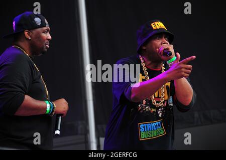 Queens, NY, USA. August 2021. EPMD at IT's Time for Hip Hop in NYC: Queens im Forest Hills Stadium in Queens, New York City am 20. August 2021. Kredit: Koi Sojer/Snap'n U Fotos/Media Punch/Alamy Live Nachrichten Stockfoto