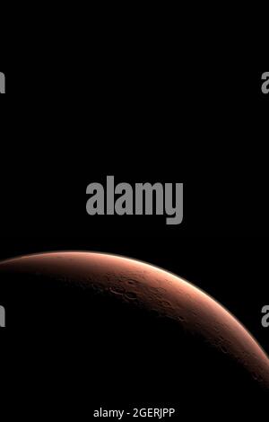 Mars im Weltraum. Elemente dieses Bildes, die von der NASA eingerichtet wurden. Stockfoto