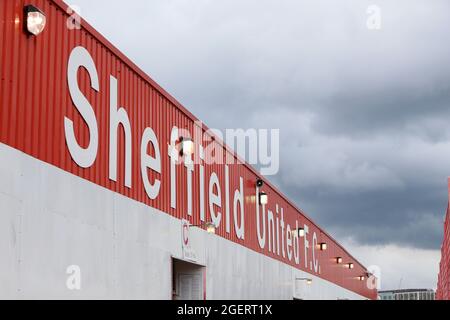 Außenansicht der Bramall Lane, Heimstadion von Sheffield United Stockfoto