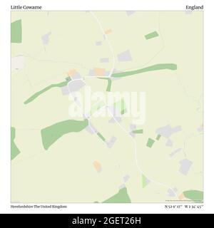 Little Cowarne, Herefordshire, Großbritannien, England, N 52 9' 17'', W 2 34' 45'', map, Timeless Map veröffentlicht im Jahr 2021. Reisende, Entdecker und Abenteurer wie Florence Nightingale, David Livingstone, Ernest Shackleton, Lewis and Clark und Sherlock Holmes haben sich bei der Planung von Reisen zu den entlegensten Ecken der Welt auf Karten verlassen.Timeless Maps kartiert die meisten Orte auf der Welt und zeigt die Verwirklichung großer Träume Stockfoto