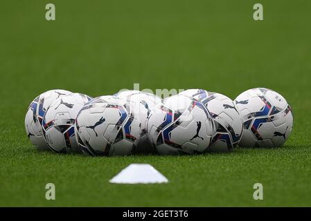 Cardiff, Großbritannien. August 2021. EFL Skybox Championship Puma Matchball in Cardiff, Vereinigtes Königreich am 8/21/2021. (Foto von Mike Jones/News Images/Sipa USA) Quelle: SIPA USA/Alamy Live News Stockfoto