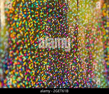 Glitzernder goldener Flaschentasche Stockfoto