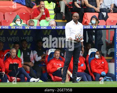 London, Großbritannien. August 2021. Patrick Vieria Manager von Crystal Palace während des Spiels der Premier League im Selhurst Park, London. Bildnachweis sollte lauten: David Klein / Sportimage Kredit: Sportimage/Alamy Live News Stockfoto