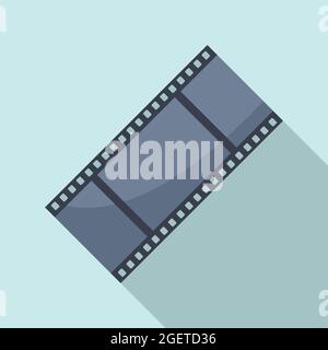 Flachvektor für Kamerafilm-Symbol. Bandrolle Stock Vektor