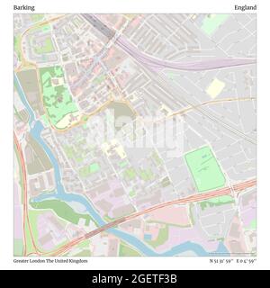 Barking, Greater London, Großbritannien, England, N 51 31' 59'', E 0 4' 59'', map, Timeless Map veröffentlicht im Jahr 2021. Reisende, Entdecker und Abenteurer wie Florence Nightingale, David Livingstone, Ernest Shackleton, Lewis and Clark und Sherlock Holmes haben sich bei der Planung von Reisen zu den entlegensten Ecken der Welt auf Karten verlassen.Timeless Maps kartiert die meisten Orte auf der Welt und zeigt die Verwirklichung großer Träume Stockfoto