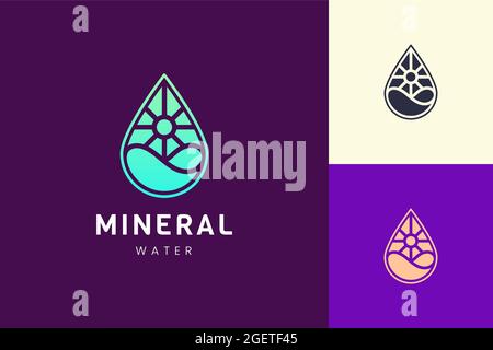 Logo-Vorlage für Strand oder Meer in abstrakter und moderner Form Stock Vektor