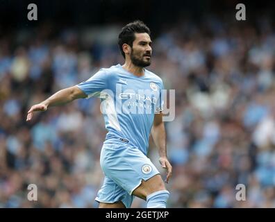 Manchester, Großbritannien. August 2021. 21. August 2021; Manchester City Stadium, Manchester, England, Premier League Football, Manchester City versus Norwich; , Ilkay Gundogan of Manchester City Kredit: Action Plus Sports Images/Alamy Live News Stockfoto