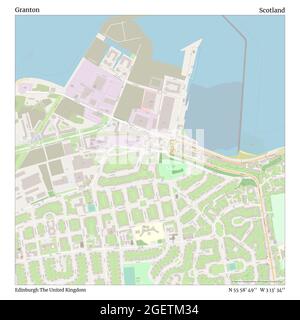 Granton, Edinburgh, Großbritannien, Schottland, N 55 58' 49'', W 3 13' 34'', map, Timeless Map veröffentlicht im Jahr 2021. Reisende, Entdecker und Abenteurer wie Florence Nightingale, David Livingstone, Ernest Shackleton, Lewis and Clark und Sherlock Holmes haben sich bei der Planung von Reisen zu den entlegensten Ecken der Welt auf Karten verlassen.Timeless Maps kartiert die meisten Orte auf der Welt und zeigt die Verwirklichung großer Träume Stockfoto