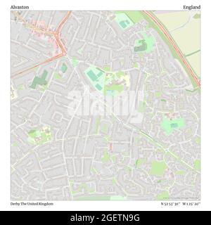 Alvaston, Derby, Großbritannien, England, N 52 53' 30'', W 1 25' 20'', map, Timeless Map veröffentlicht im Jahr 2021. Reisende, Entdecker und Abenteurer wie Florence Nightingale, David Livingstone, Ernest Shackleton, Lewis and Clark und Sherlock Holmes haben sich bei der Planung von Reisen zu den entlegensten Ecken der Welt auf Karten verlassen.Timeless Maps kartiert die meisten Orte auf der Welt und zeigt die Verwirklichung großer Träume Stockfoto