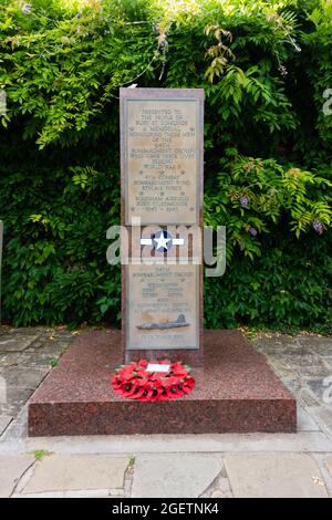 American Air Force, Gedenkstätte zum 2. Weltkrieg. Bury St. edmunds, Suffolk, England Stockfoto