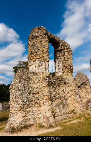 Teil der Ruinen der St. Edmundsbury Abbey. Bury St. edmunds, Suffolk, England Stockfoto