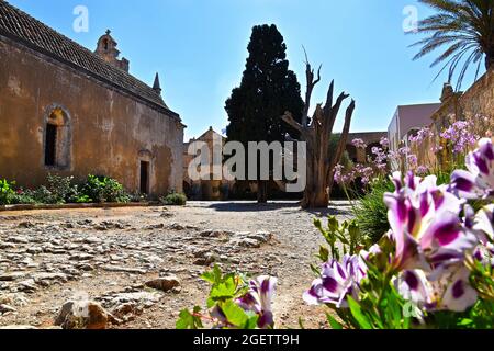 Kloster Arkadi, Kreta, Griechenland, Europa Stockfoto