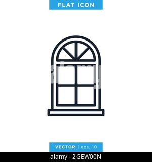 Design-Vorlage für Symbolgrafik „Fenster“. Vektor eps 10. Stock Vektor