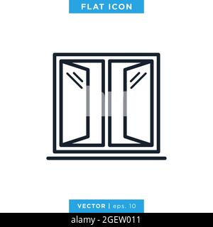 Design-Vorlage für Symbolgrafik „Fenster“. Vektor eps 10. Stock Vektor