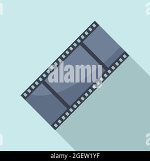 Flachvektor für Kamerafilm-Symbol. Bandrolle Stock Vektor