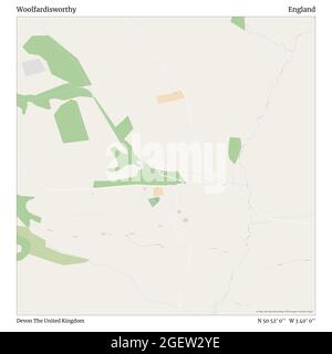 Woolfardisworthy, Devon, Vereinigtes Königreich, England, N 50 52' 0'', W 3 40' 0'', map, Timeless Map veröffentlicht im Jahr 2021. Reisende, Entdecker und Abenteurer wie Florence Nightingale, David Livingstone, Ernest Shackleton, Lewis and Clark und Sherlock Holmes haben sich bei der Planung von Reisen zu den entlegensten Ecken der Welt auf Karten verlassen.Timeless Maps kartiert die meisten Orte auf der Welt und zeigt die Verwirklichung großer Träume Stockfoto