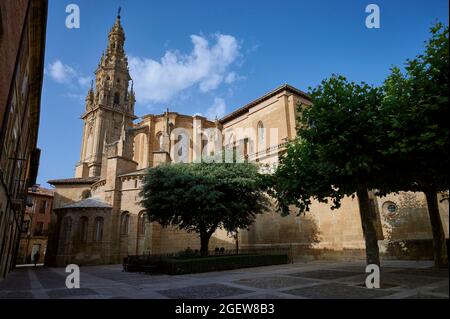 12-08-2021,Santo Domingo de la Calzada, La Rja, Spanien, Europa, Detail der Kathedrale, Jakobsweg. Stockfoto