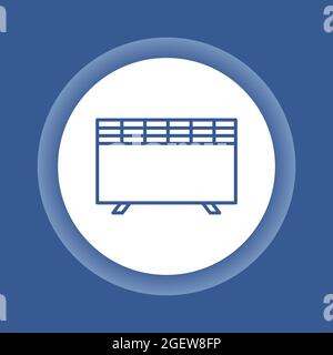 Symbol für die Farblinie des Heizgeräts. Elektrogeräte. Gerät zum Erwärmen der Luft. Melden Sie sich für Webseite, mobile App und Banner an. Stock Vektor