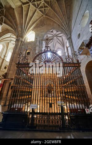 Grab von Santo Domingo in der Kathedrale von El Salvador, Santo Domingo de la Calzada. La Cienz, Spanien, Europa Stockfoto