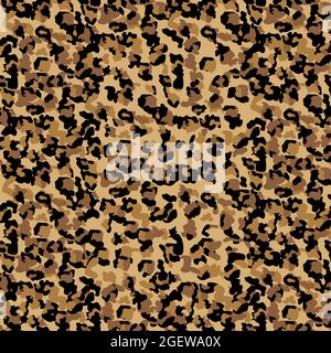Modisches Leopard Nahtloses Muster. Stilisierte gepunktete Leopard-Haut-Hintergrund für Mode, Druck, Tapete, Stoff. Stock Vektor