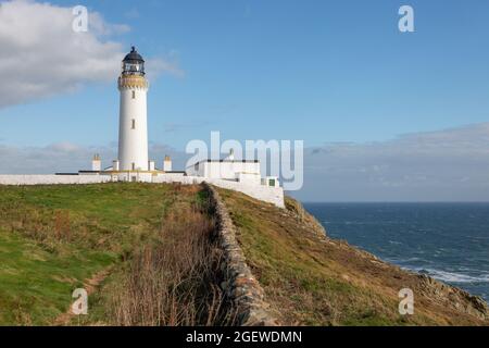 Der Leuchtturm Mull of Galloway am westlichen Ende des Solway Firth in Dumfries und Galloway ist für Besucher geöffnet Stockfoto