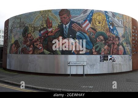 JFK Mosaic Memorial in Digbeth Birmingham City Centre Birmingham England Großbritannien Stockfoto