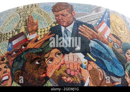 JFK Mosaic Memorial in Digbeth Birmingham City Centre Birmingham England Großbritannien Stockfoto