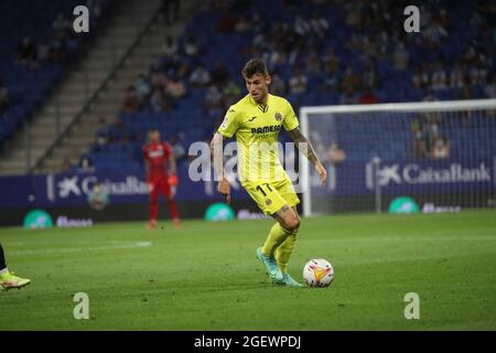 Barcelona, Spanien. August 2021. Spanisches Fußballspiel La Liga RCD Espanyol gegen Villareal Club de Futbol, Barcelona 21. August 2021 Credit: CORDON PRESS/Alamy Live News Stockfoto