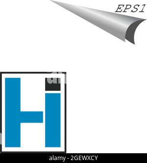 Ursprüngliche Vorlage für das Monogramm des GI-Logos. Einfache elegante Form Stil modernes Logo. Stock Vektor