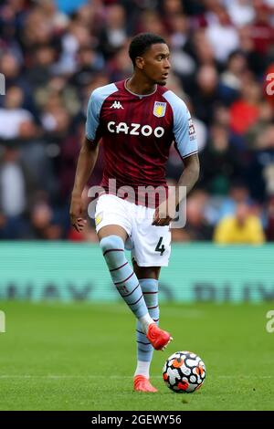 21. August 2021; Villa Park, Aston, Birmingham, West Midlands, England, Premier League Football, Aston Villa gegen Newcastle United; Ezri Konsa von Aston Villa Stockfoto