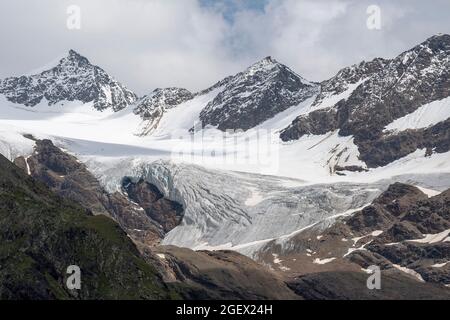 Panorama vom Gavia Pass, Italien Stockfoto