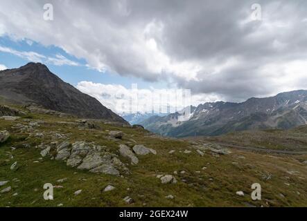 Panorama vom Gavia Pass, Italien Stockfoto