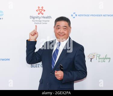 Beverly Hills, Kalifornien, USA. August 2021. Fernsehmoderator Joey Zhou, der an der 21. Jährlichen Gala der Harold and Carole Pump Foundation im Beverly Hilton Hotel in Beverly Hills, Kalifornien, teilnimmt. Kredit: Sheri Determan Stockfoto