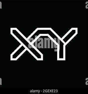 XY Logo Monogramm Brief mit Schild und Slice Stil Blackground Design-Vorlage Stock Vektor
