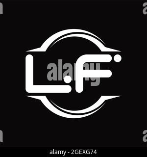 LF Logo Monogramm abstrakte Geschwindigkeit Technologie Blackground Design-Vorlage Stock Vektor