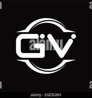 GV Logo Monogramm abstrakte Geschwindigkeit Technologie Blackground Design-Vorlage Stock Vektor