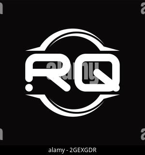 RQ Logo Monogramm abstrakte Geschwindigkeit Technologie Blackground Design-Vorlage Stock Vektor