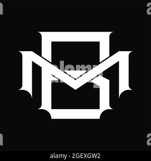 MB Logo Monogramm mit Kreis abgerundeten Scheibe Form Blackground Design-Vorlage Stock Vektor