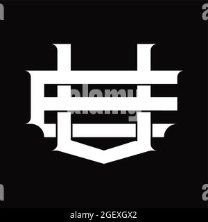 EV Logo Monogramm mit Kreis abgerundeten Scheiben Form Blackground Design-Vorlage Stock Vektor