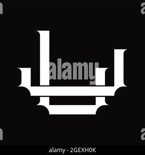 JL-Logo-Monogramm mit Kreis abgerundeten Scheiben Form Blackground Design-Vorlage Stock Vektor