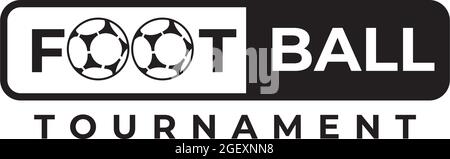 Vorlage für das Design des Fußballturniers mit Logo Stock Vektor